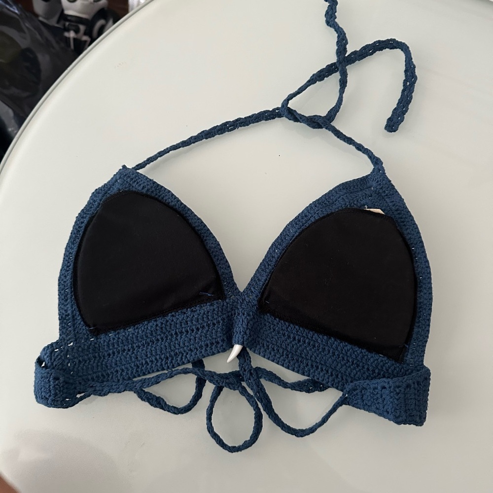 Blue Shell-Embellished Bikini - Picture 4 of 4